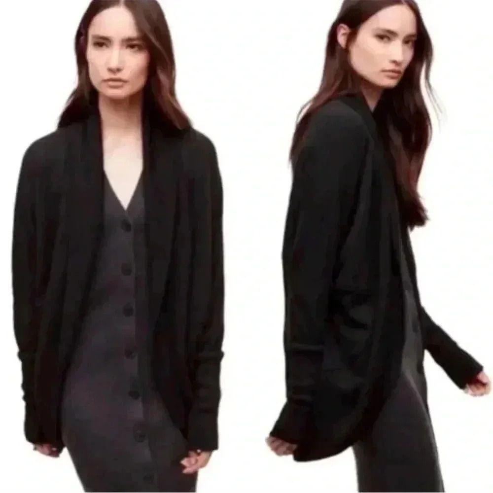 𝅺(37) ARITZIA Wilfred Black Diderot Cardigan  Sweater